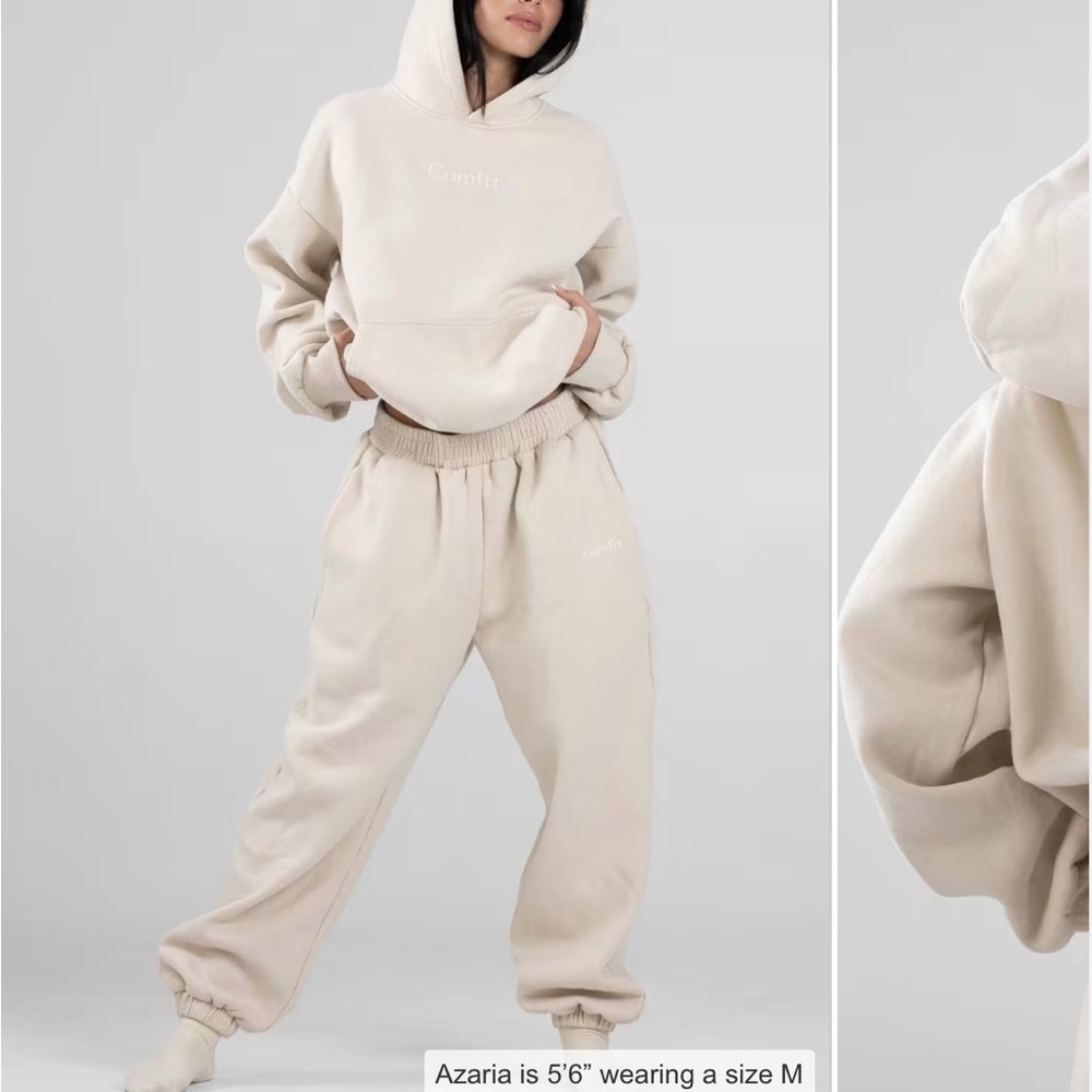 Comfrt Weighted Track Pants with High-Waisted Design and Relaxed Fit